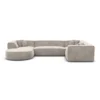 Samtstoff U-Form XL Wohnlandschaft Liberia