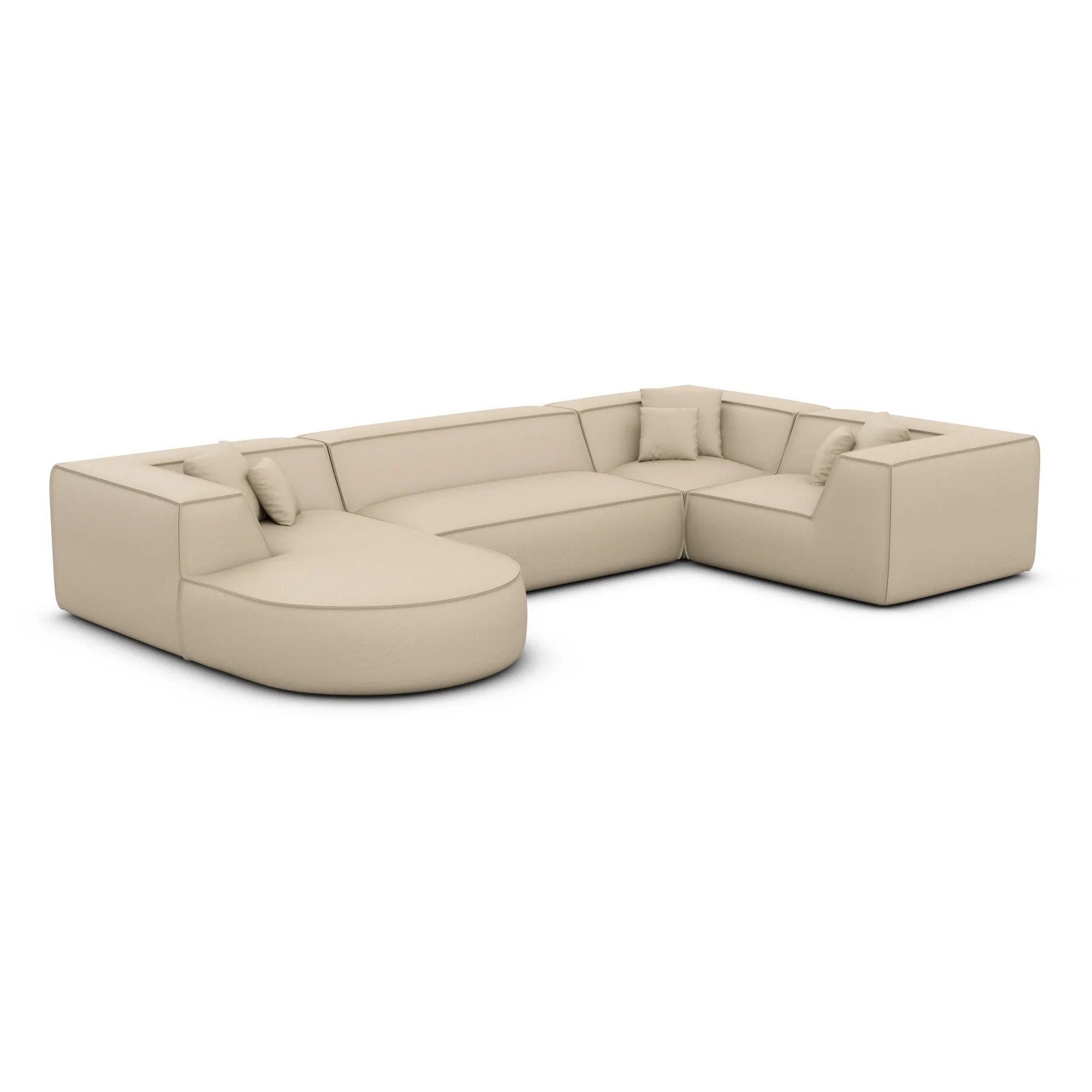 Echtleder U-Form XL Wohnlandschaft Liberia