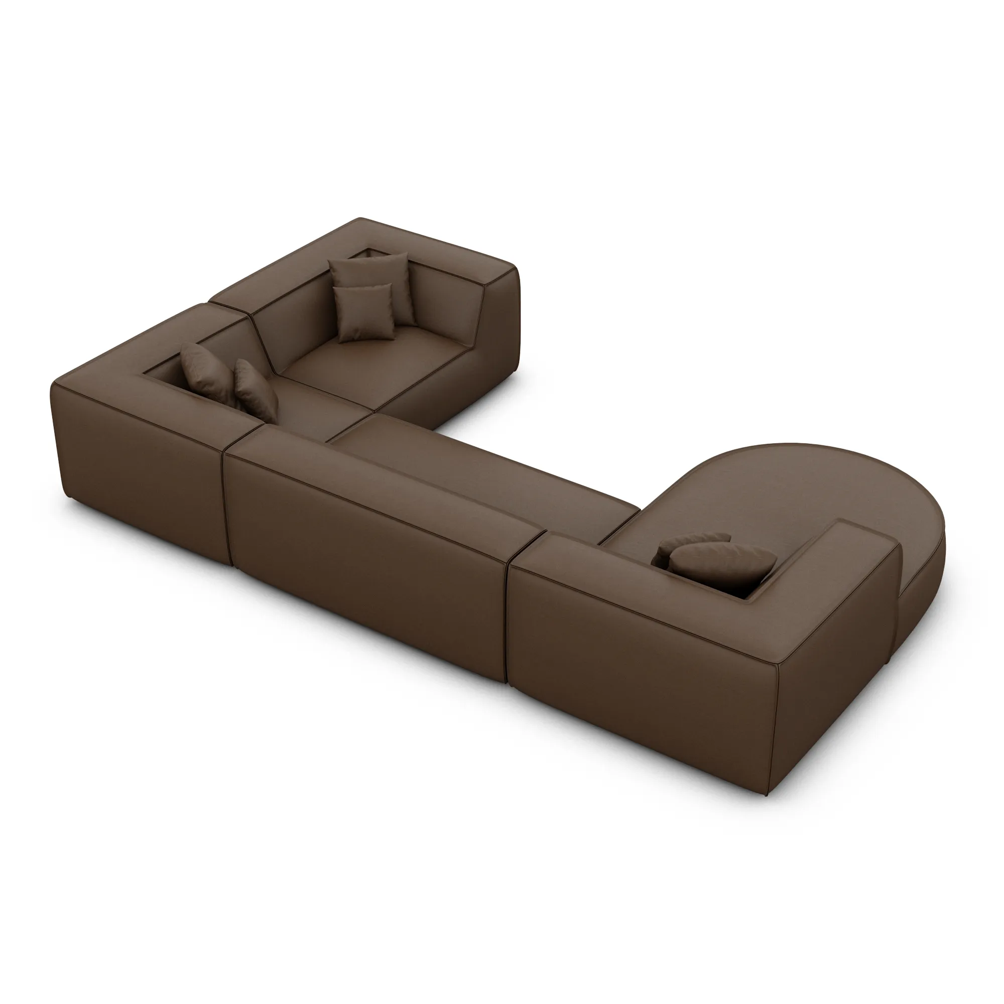 Echtleder U-Form XL Wohnlandschaft Liberia