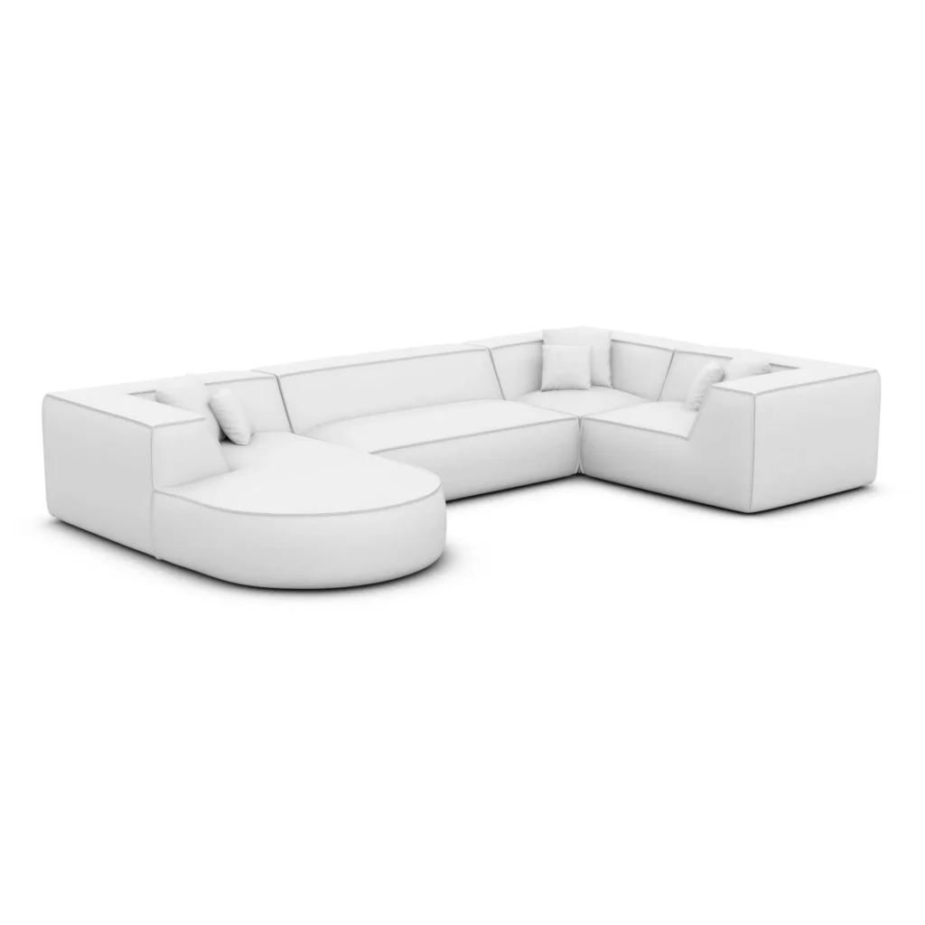 Kunstleder U-Form XL Wohnlandschaft Liberia