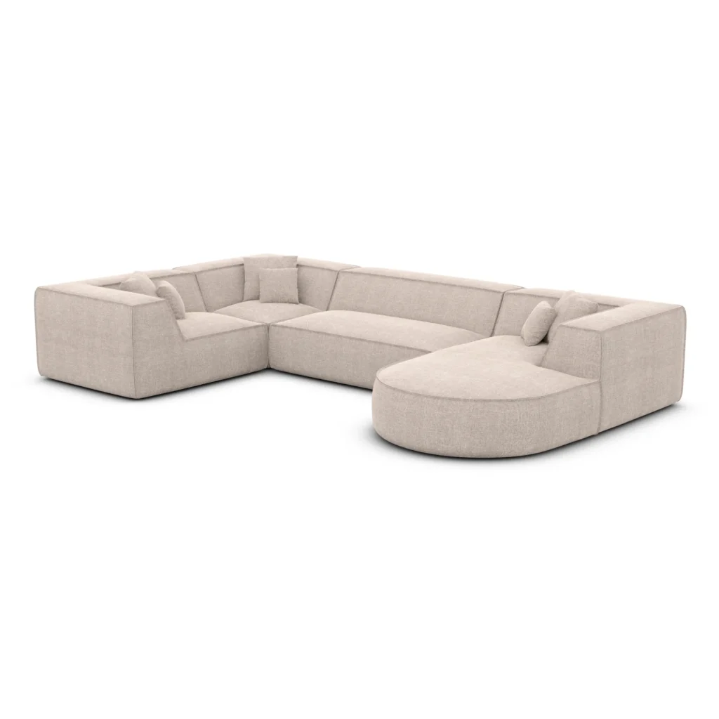Strukturstoff U-Form XL Wohnlandschaft Liberia