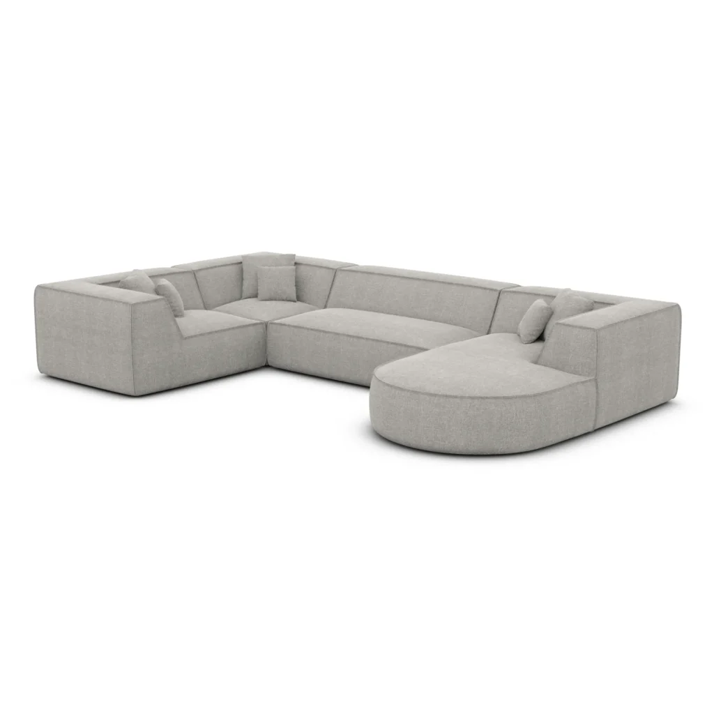 Strukturstoff U-Form XL Wohnlandschaft Liberia