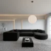 Samtstoff U-Form XL Wohnlandschaft Liberia