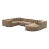 Samtstoff U-Form XL Wohnlandschaft Liberia