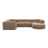 Samtstoff U-Form XL Wohnlandschaft Liberia