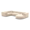 Samtstoff U-Form XL Wohnlandschaft Liberia