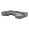 Samtstoff U-Form XL Wohnlandschaft Liberia