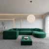 Samtstoff U-Form XL Wohnlandschaft Liberia