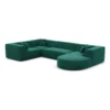 Samtstoff U-Form XL Wohnlandschaft Liberia