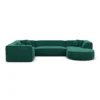 Samtstoff U-Form XL Wohnlandschaft Liberia