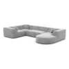 Samtstoff U-Form XL Wohnlandschaft Liberia