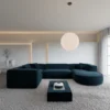 Samtstoff U-Form XL Wohnlandschaft Liberia