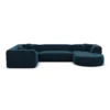 Samtstoff U-Form XL Wohnlandschaft Liberia