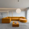 Samtstoff U-Form XL Wohnlandschaft Liberia