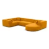 Samtstoff U-Form XL Wohnlandschaft Liberia