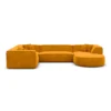 Samtstoff U-Form XL Wohnlandschaft Liberia