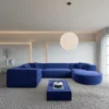 Samtstoff U-Form XL Wohnlandschaft Liberia