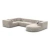 Samtstoff U-Form XL Wohnlandschaft Liberia