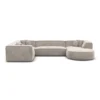 Samtstoff U-Form XL Wohnlandschaft Liberia