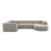 Samtstoff U-Form XL Wohnlandschaft Liberia
