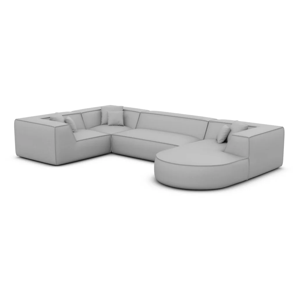 Echtleder U-Form XL Wohnlandschaft Liberia