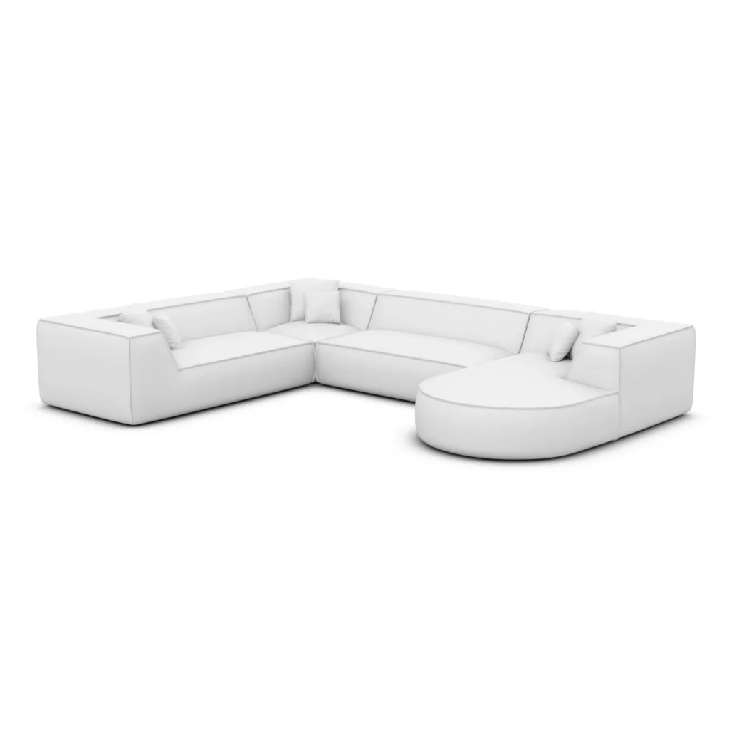 Echtleder U-Form XXL Wohnlandschaft Liberia