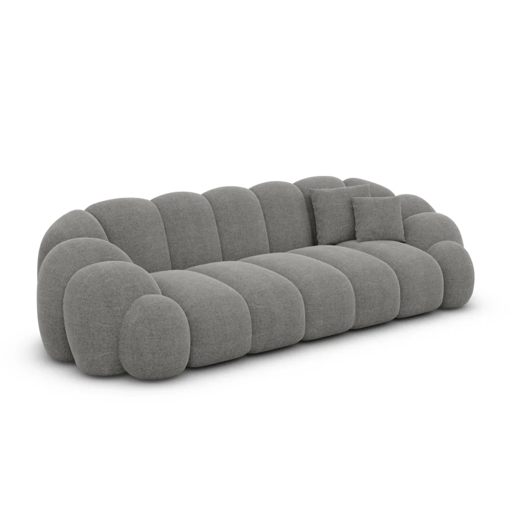 Strukturstoff 3-Sitzer Couch Liora