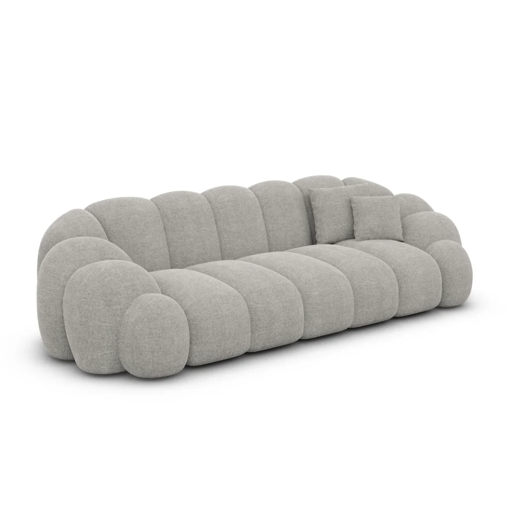 Strukturstoff 3-Sitzer Couch Liora