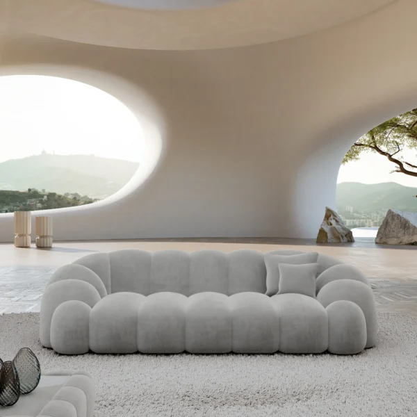 Samtstoff 3-Sitzer Couch Liora
