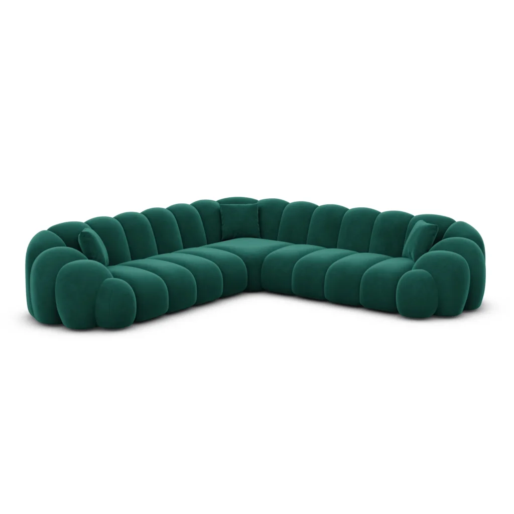 Samtstoff Ecksofa Liora