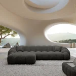 Bouclé L-Form Sofa Liora