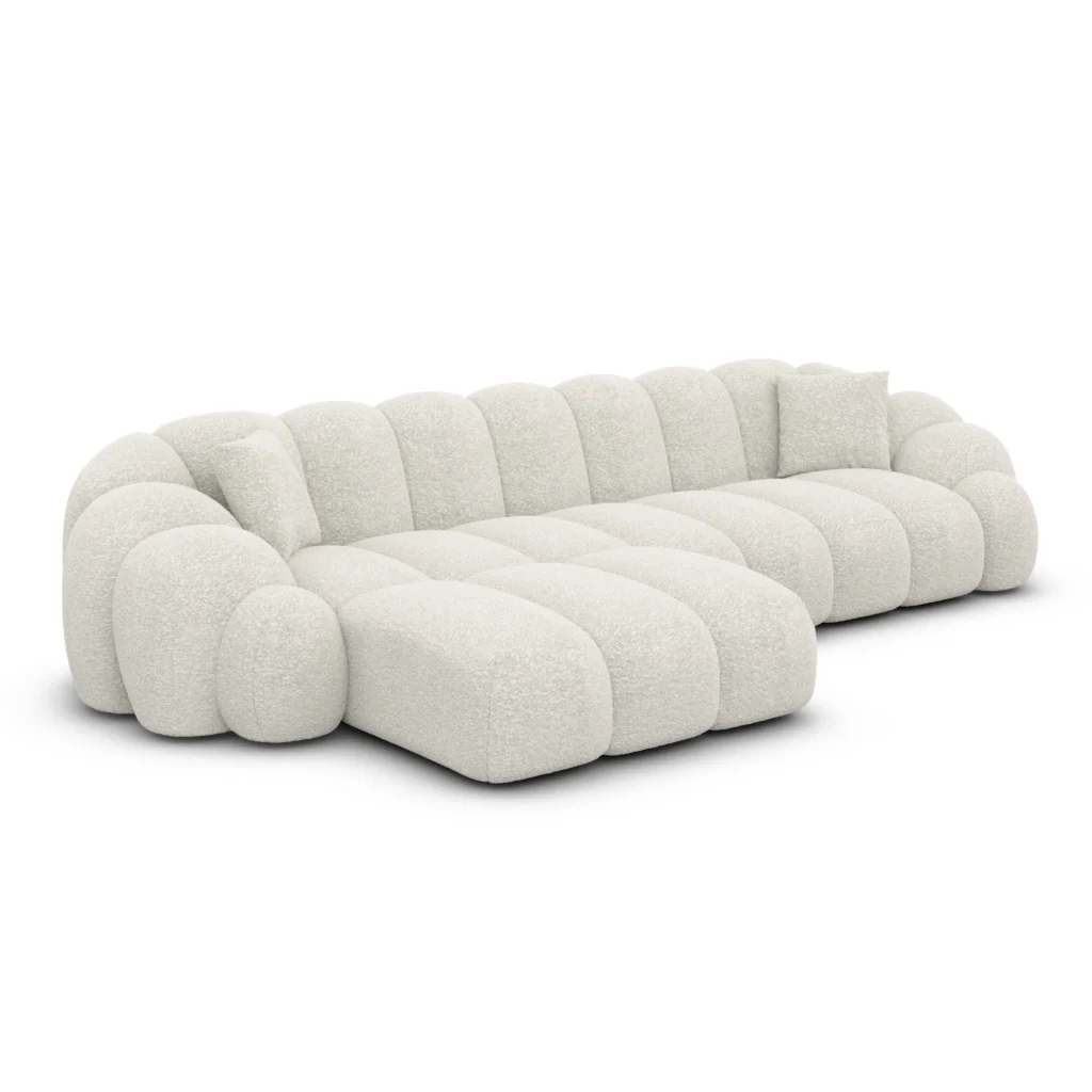 Bouclé L-Form Sofa Liora