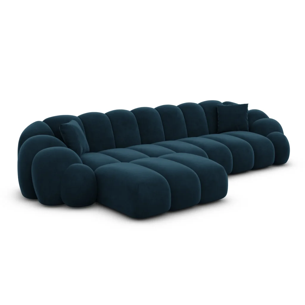 Samtstoff L-Form Sofa Liora