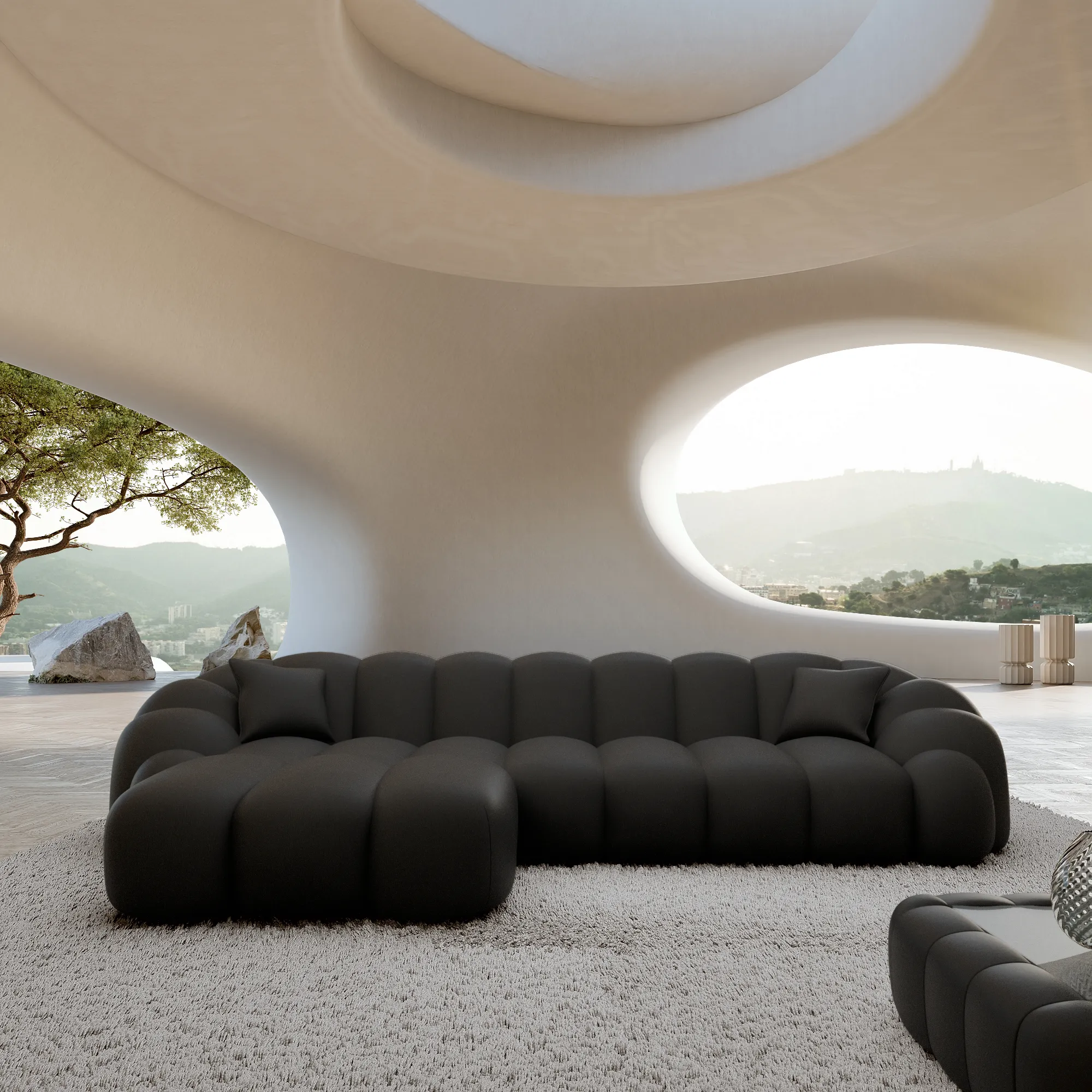 Kunstleder L-Form Sofa Liora