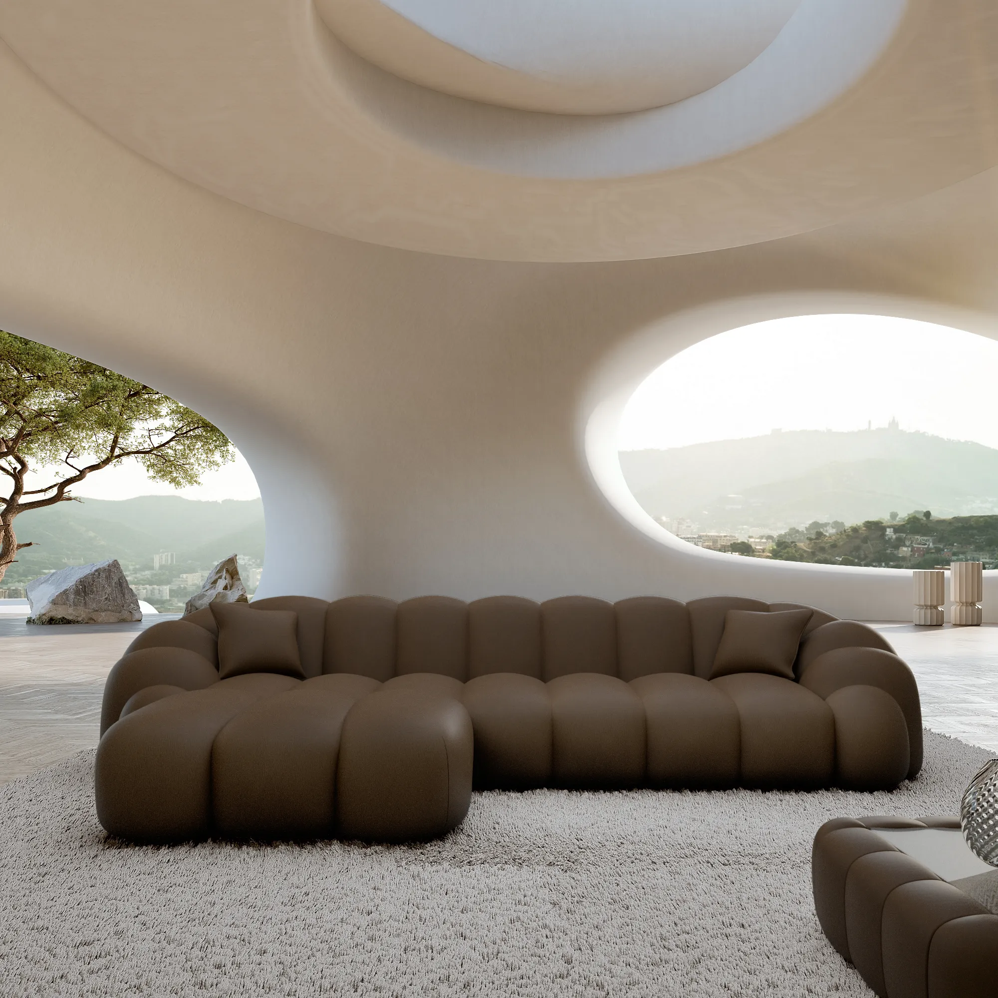 Kunstleder L-Form Sofa Liora