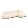Strukturstoff L-Form Sofa Liora