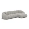 Strukturstoff L-Form Sofa Liora