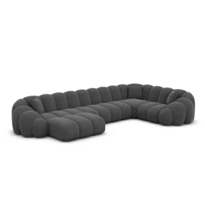 Strukturstoff U-Form XL Wohnlandschaft Liora