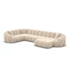 Samtstoff U-Form XL Wohnlandschaft Liora