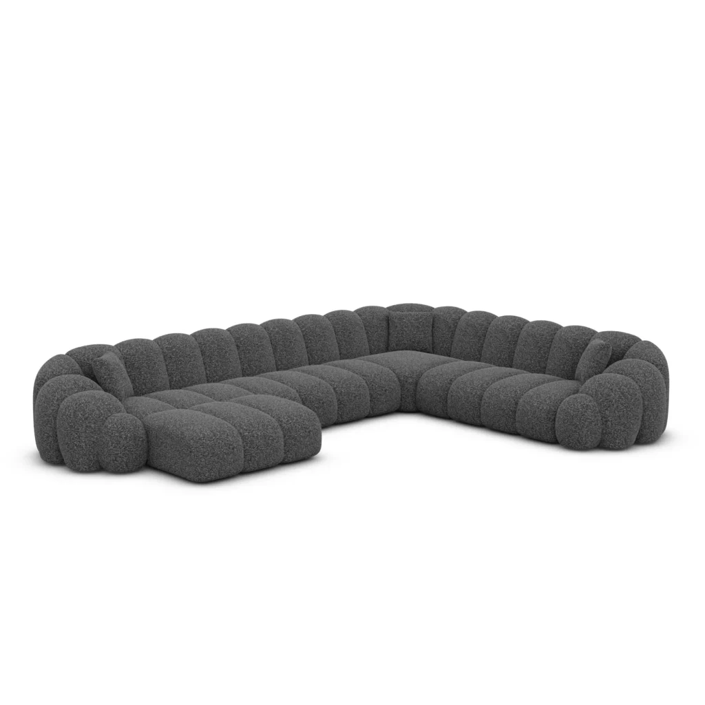 Bouclé U-Form XXL Wohnlandschaft Liora