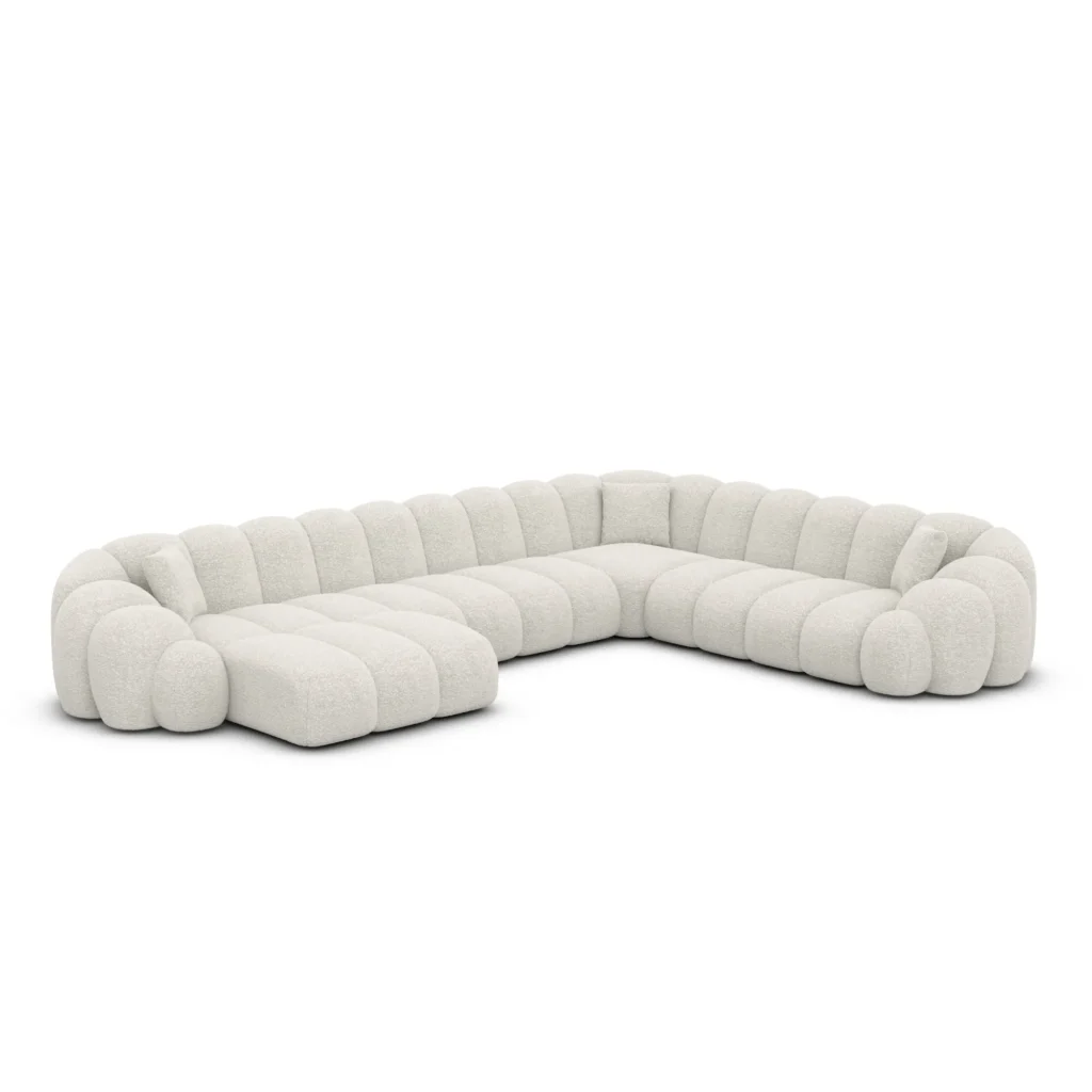 Bouclé U-Form XXL Wohnlandschaft Liora