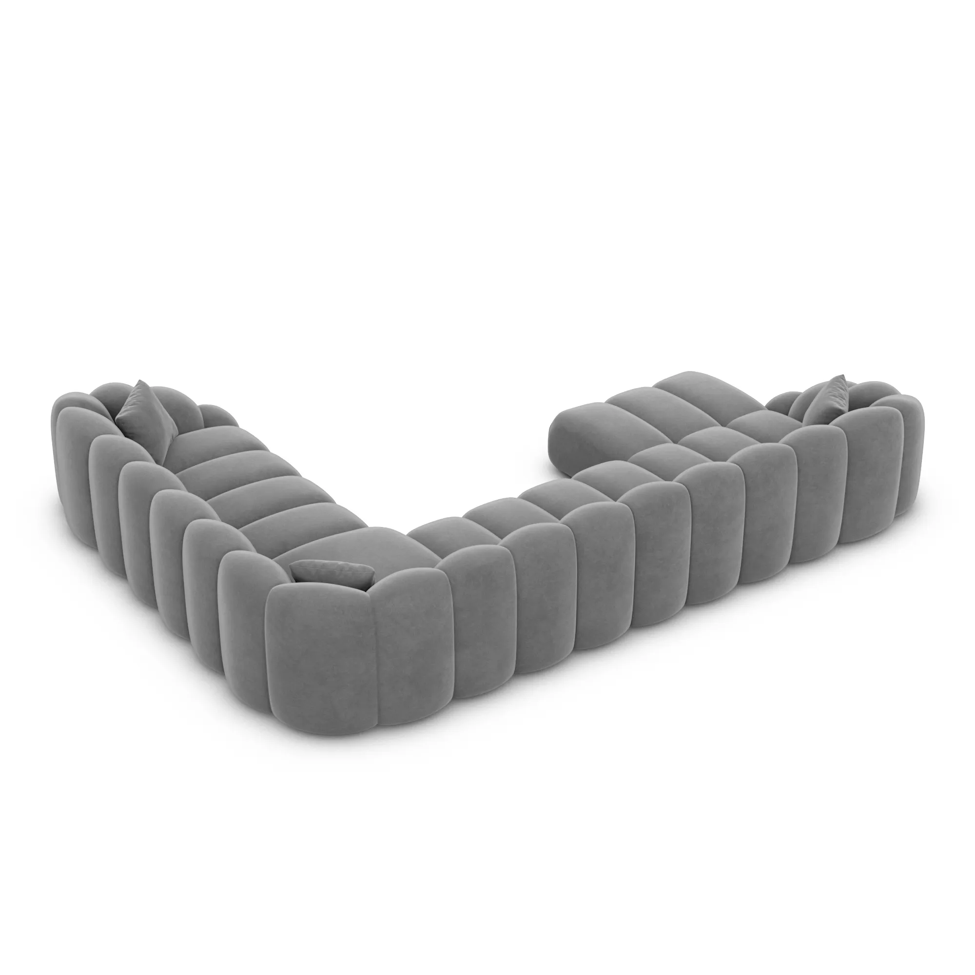 Samtstoff U-Form XXL Wohnlandschaft Liora