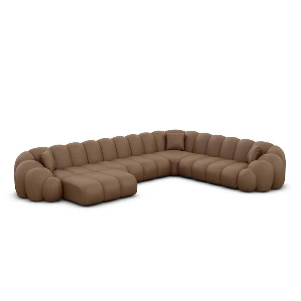 Kunstleder U-Form XXL Wohnlandschaft Liora