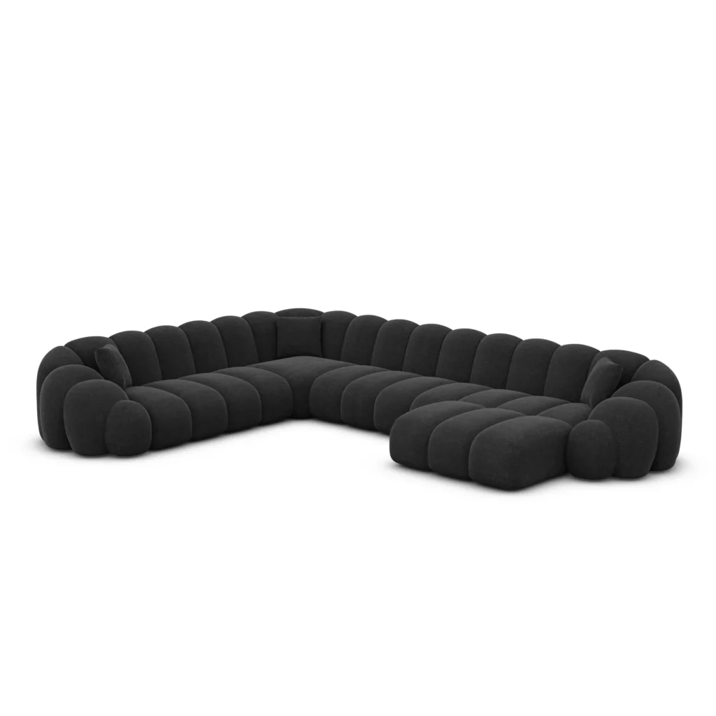 Strukturstoff U-Form XXL Wohnlandschaft Liora