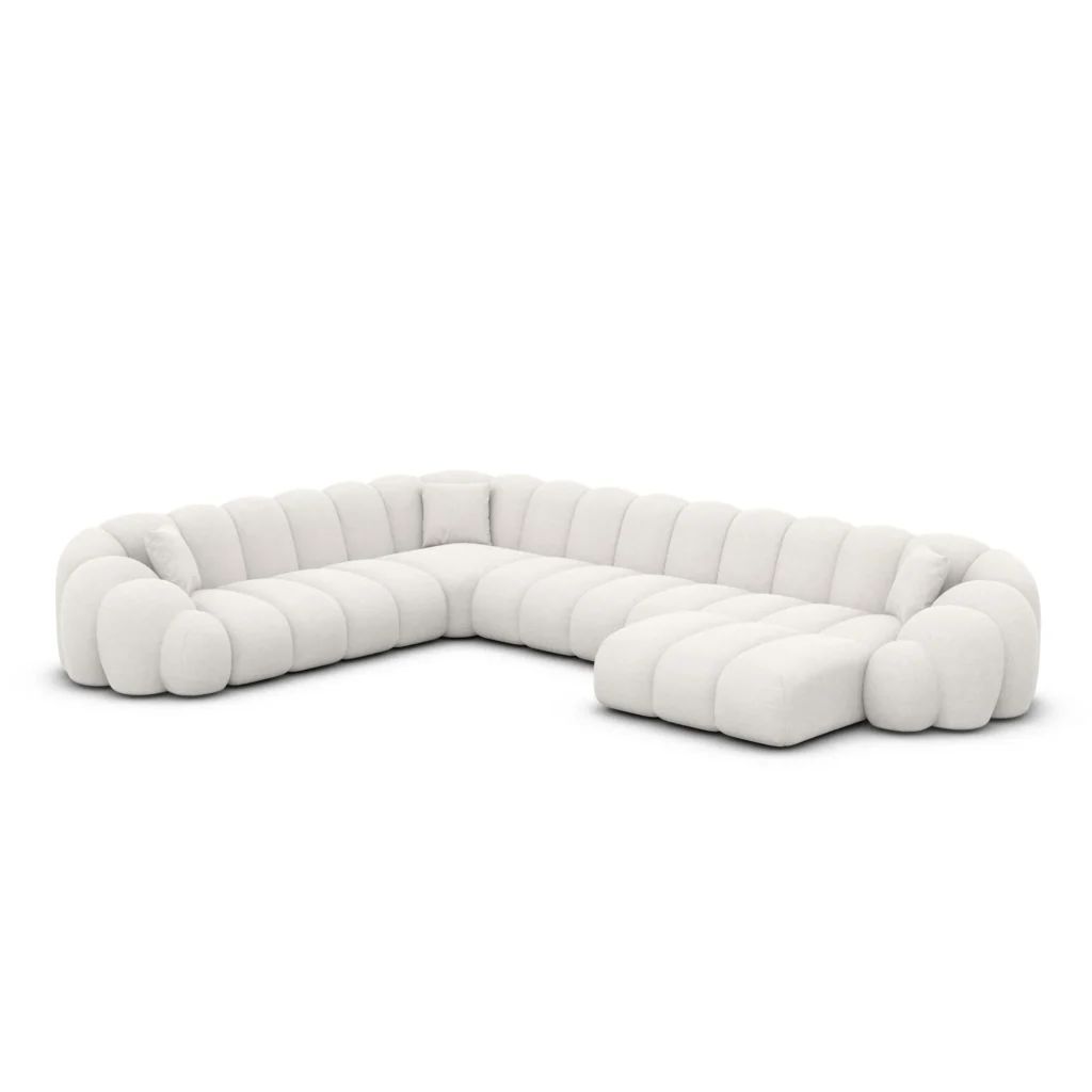 Strukturstoff U-Form XXL Wohnlandschaft Liora