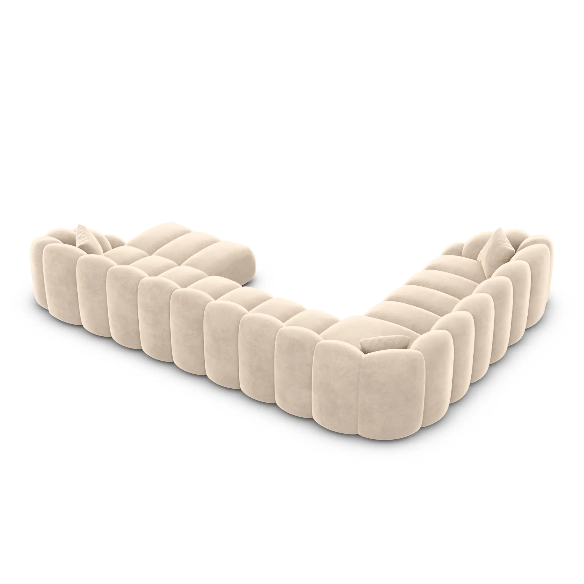 Samtstoff U-Form XXL Wohnlandschaft Liora