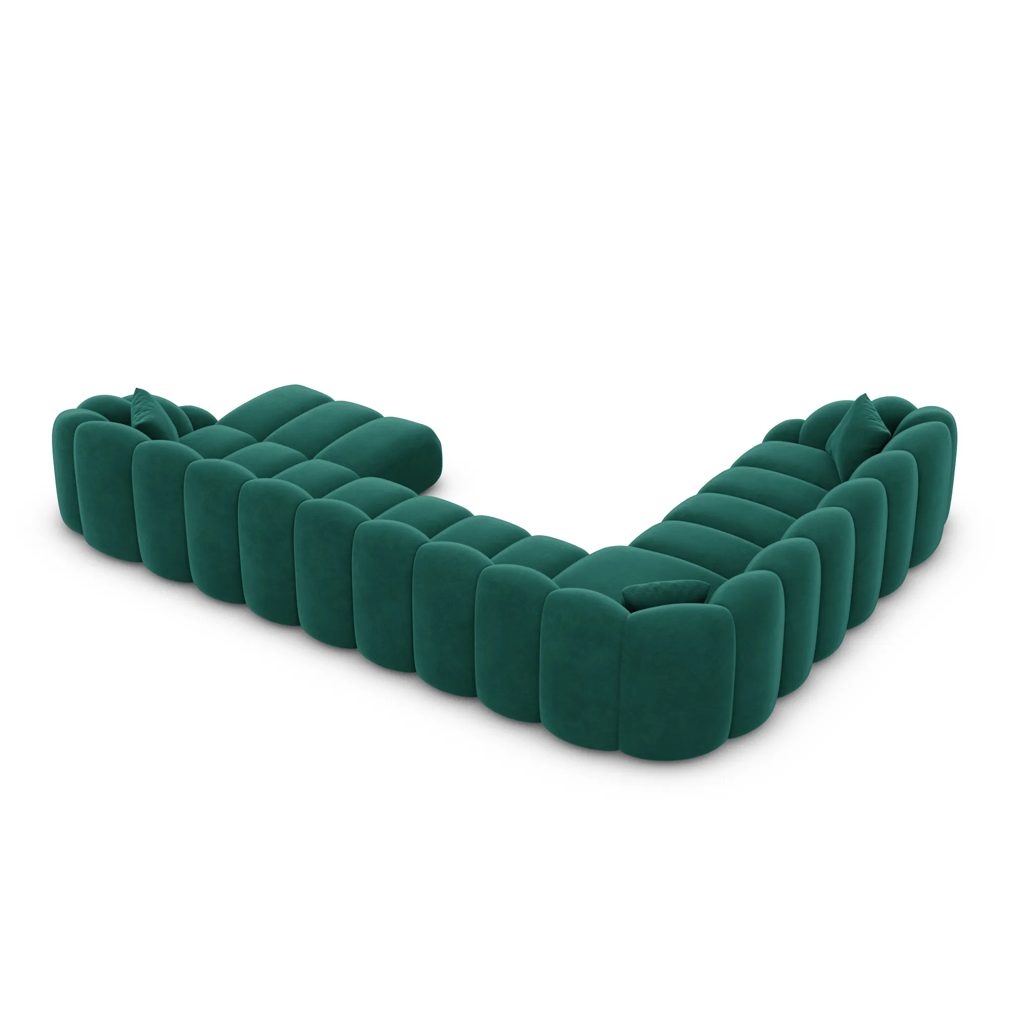 Samtstoff U-Form XXL Wohnlandschaft Liora