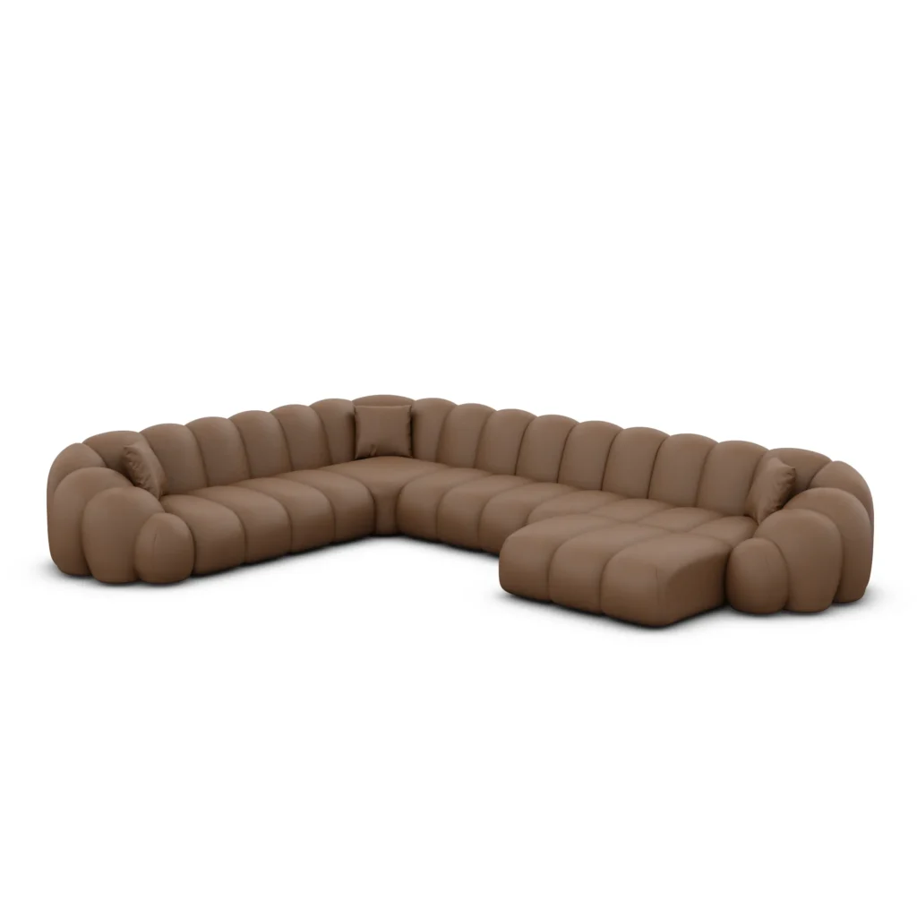 Kunstleder U-Form XXL Wohnlandschaft Liora