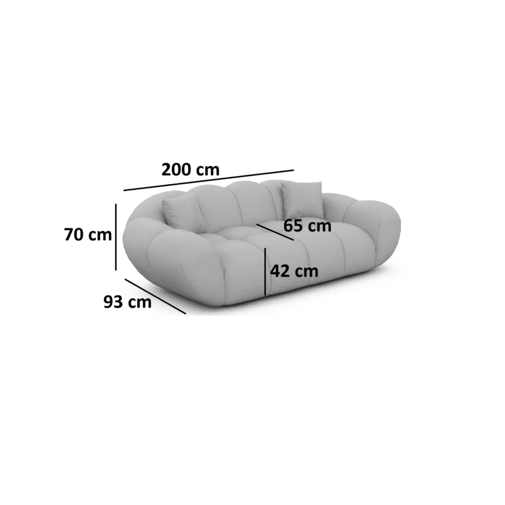Bouclé 2-Sitzer Couch Liva