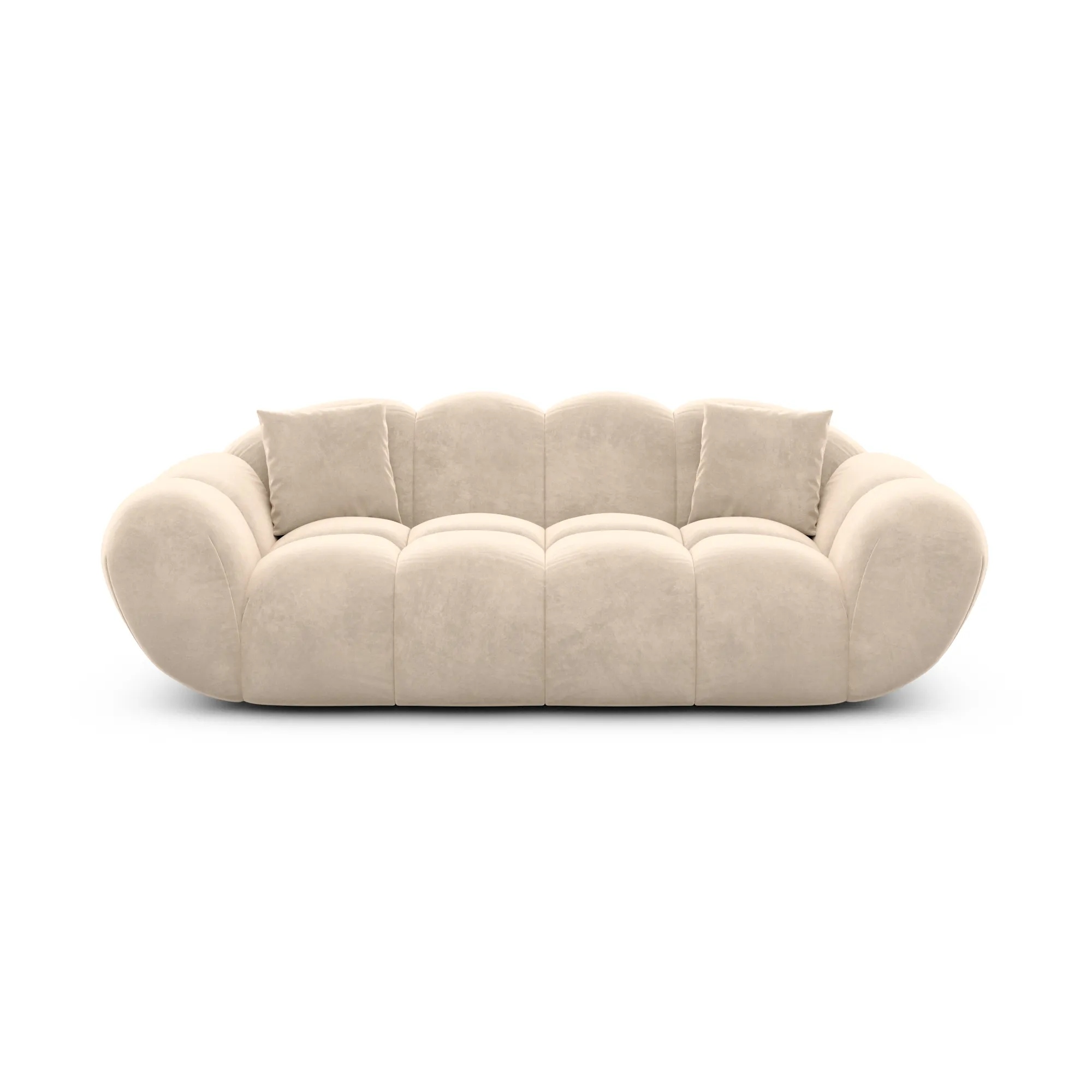 Samtstoff 2-Sitzer Couch Liva